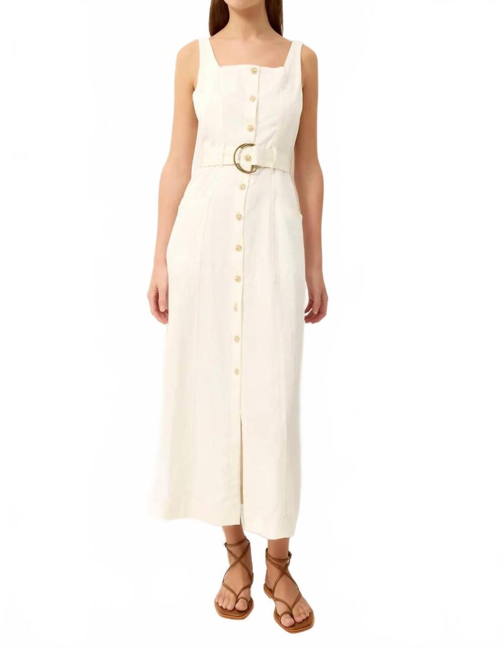 NEW MARIE OLIVER whitner midi dress in ivory